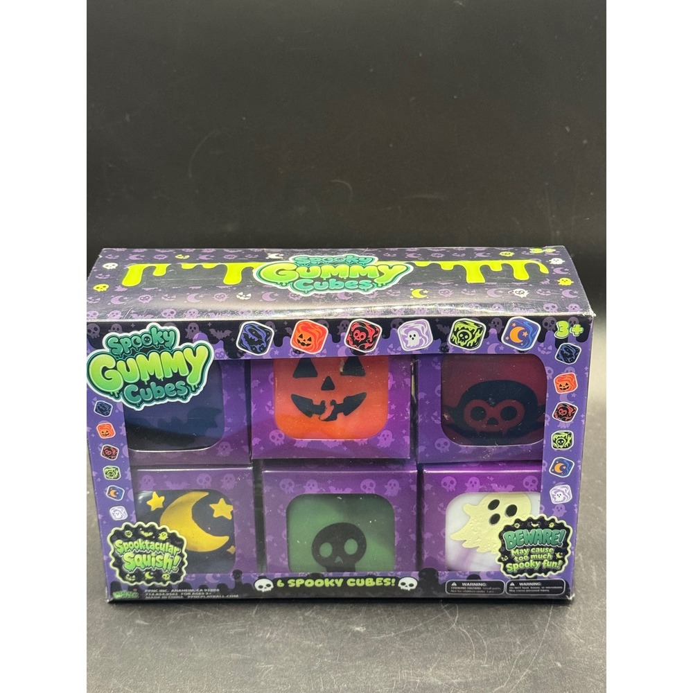 PPNC Spooky Gummy Cubes Spooktacular Squish Halloween Sensory Toys 6 Pack